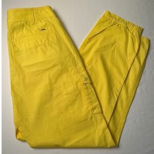 Ralph Lauren Active Womens Mid Rise Cargo Pants Size 6 Yellow Cotton Streetwear